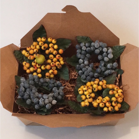 Decorative Fruit Accent 4 pieces NEW - Picture 3 of 13